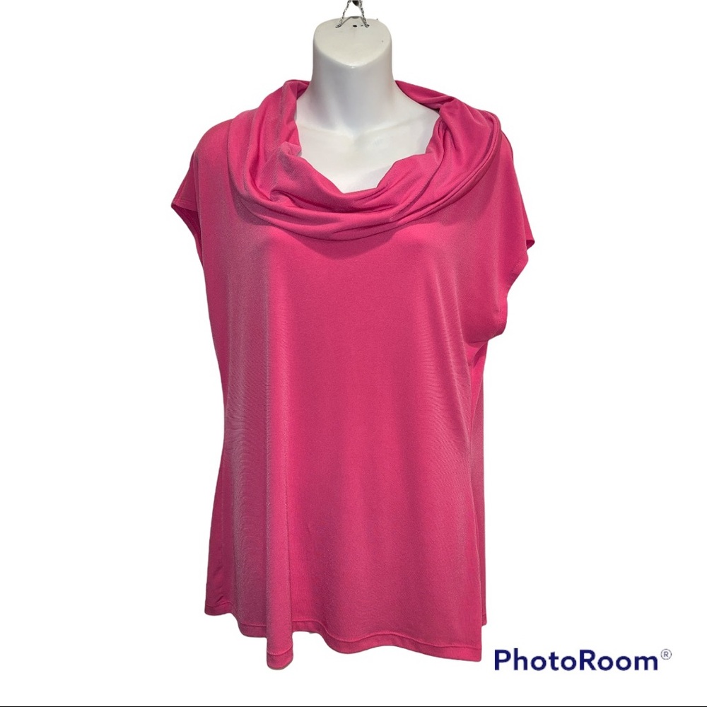 Banana Republic Pink Top. Size large Cowl Neck. Fun summer color